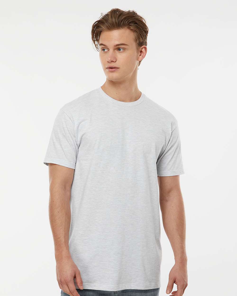 Unisex Heavyweight Jersey T-Shirt - OnModelFront - B30959022 - Ash