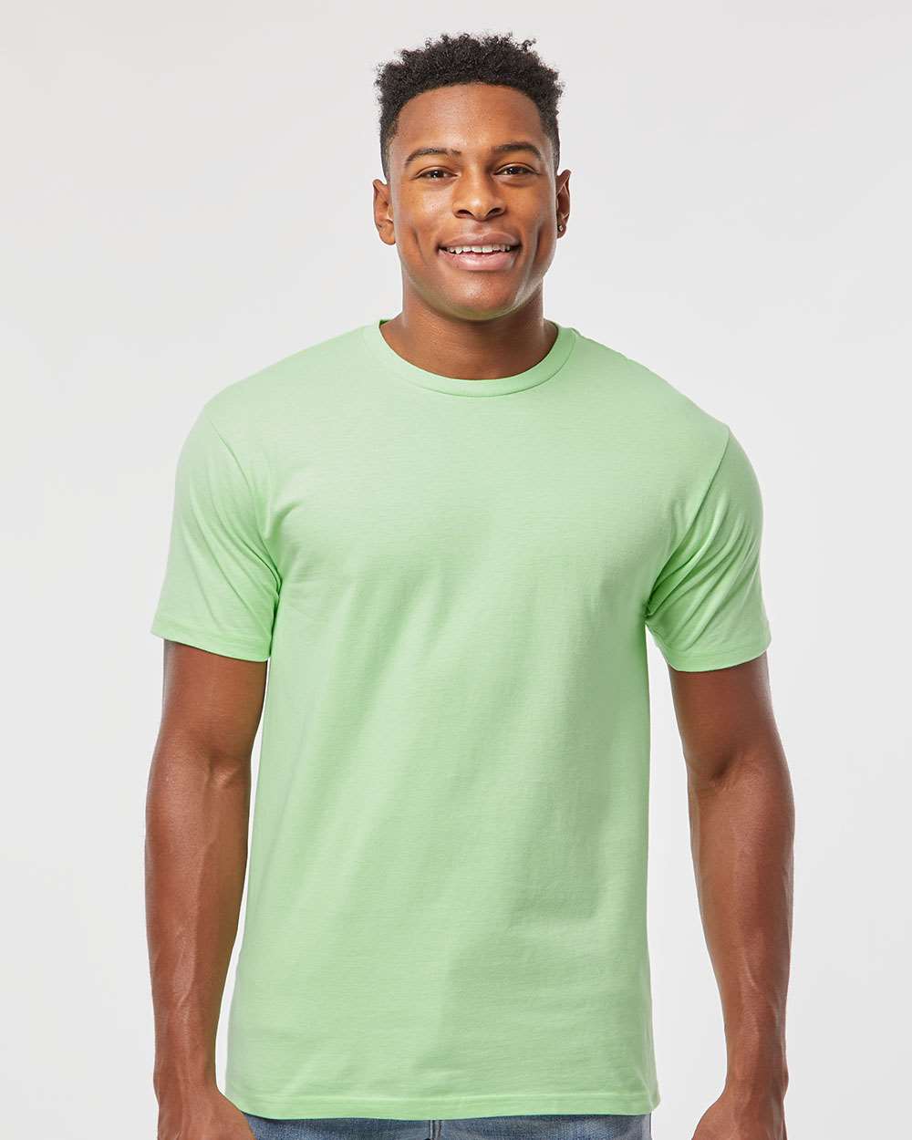Unisex Heavyweight Jersey T-Shirt - OnModelFront - B30959152 - Neo Mint