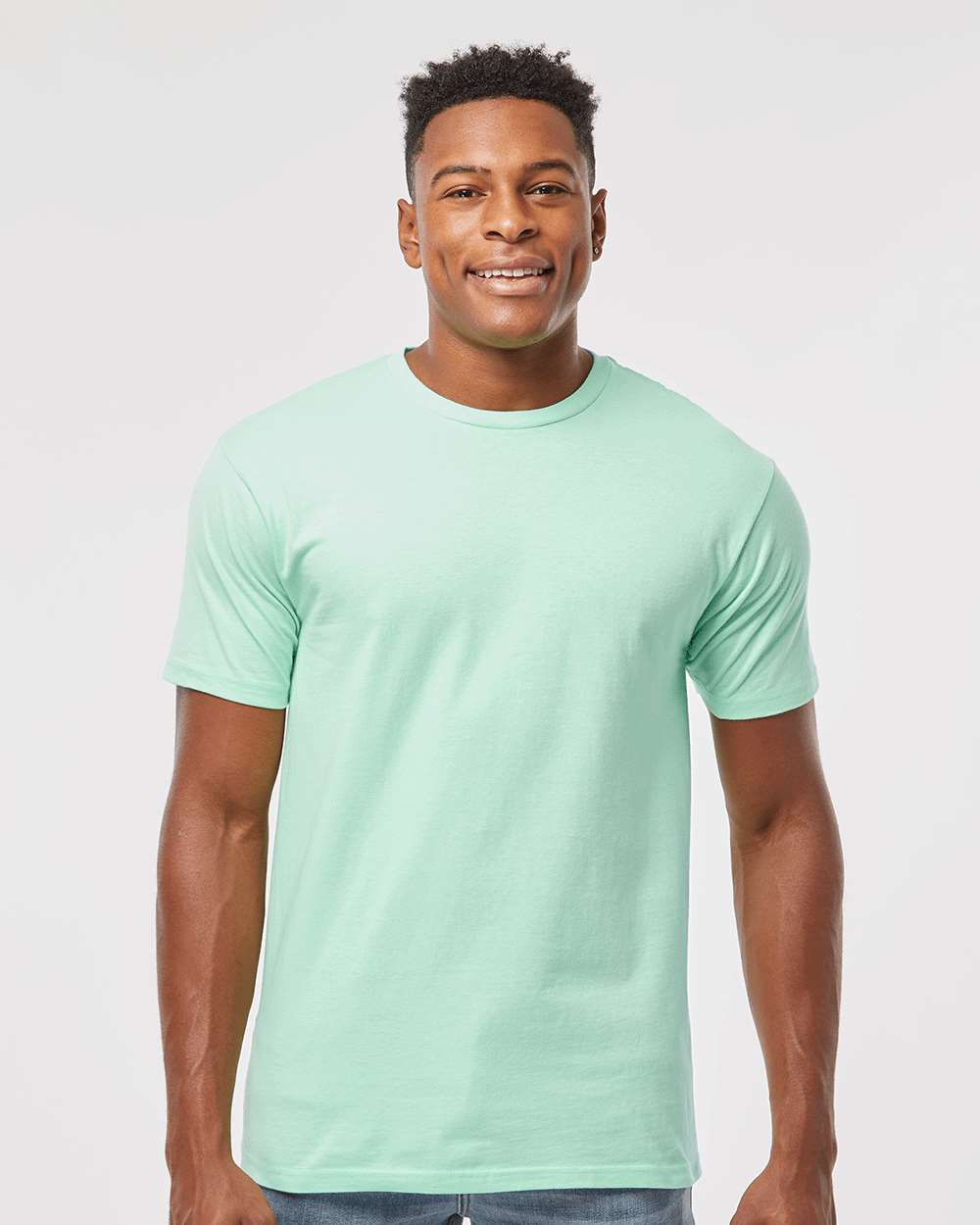Unisex Heavyweight Jersey T-Shirt - OnModelFront - B30959172 - Light Mint