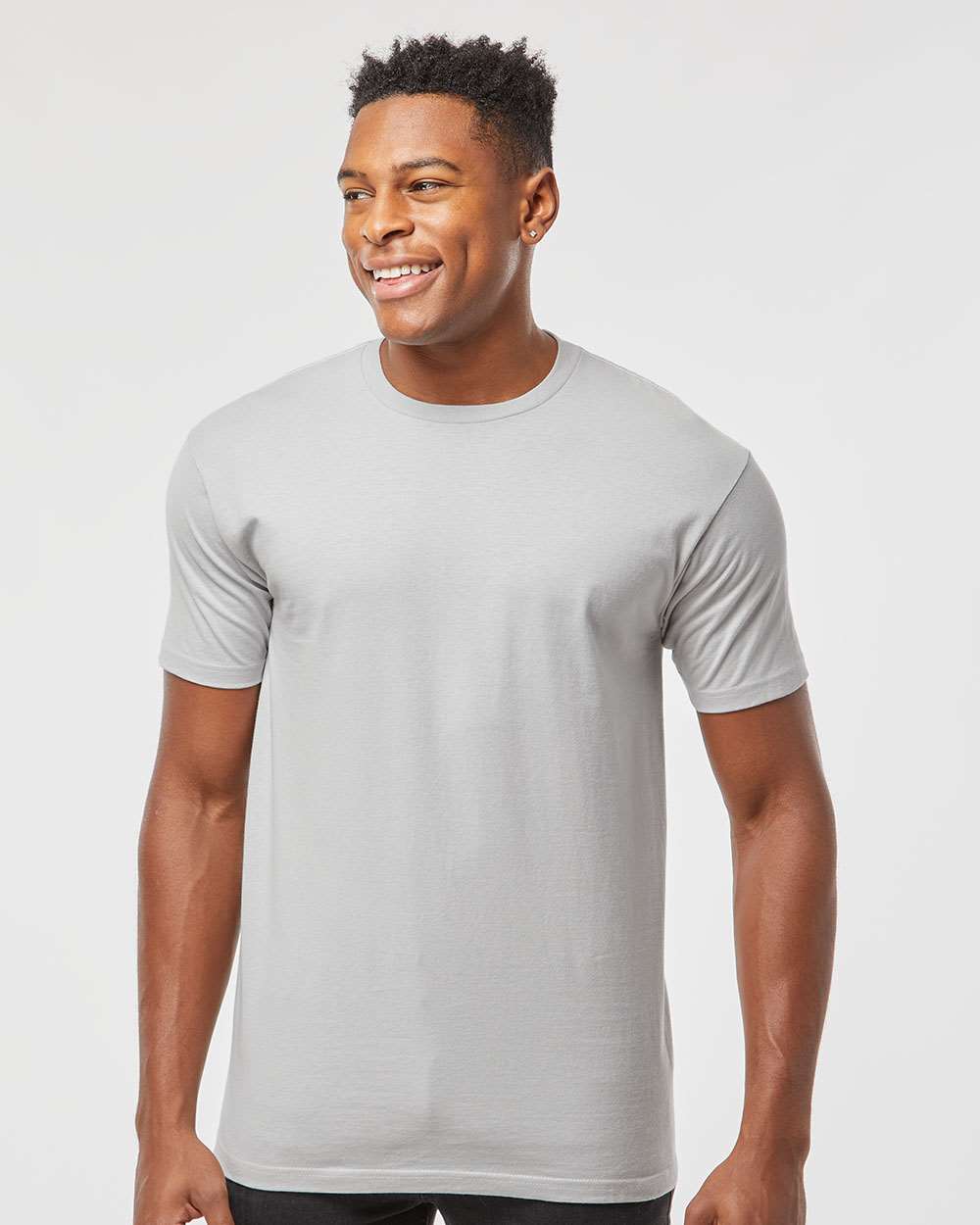 Unisex Heavyweight Jersey T-Shirt - OnModelFront - B30959352 - Silver