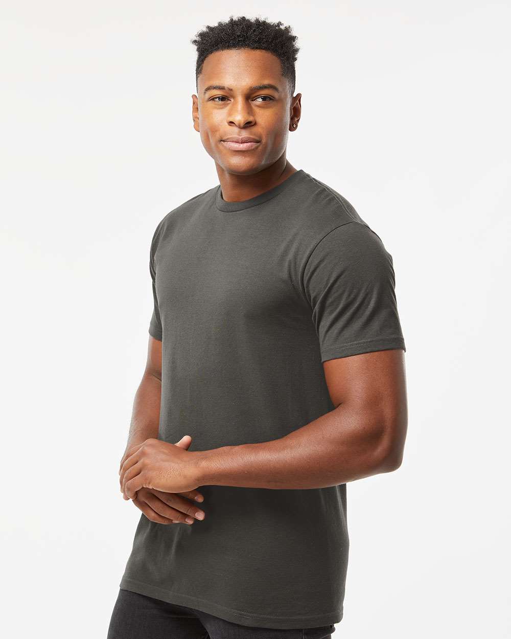 Unisex Heavyweight Jersey T-Shirt - OnModelSide - B30959592 - Charcoal