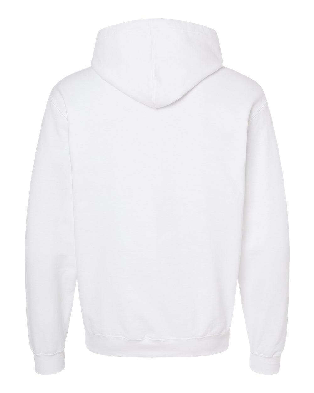 Unisex Fleece Hooded Sweatshirt - Back - B31359002 - White