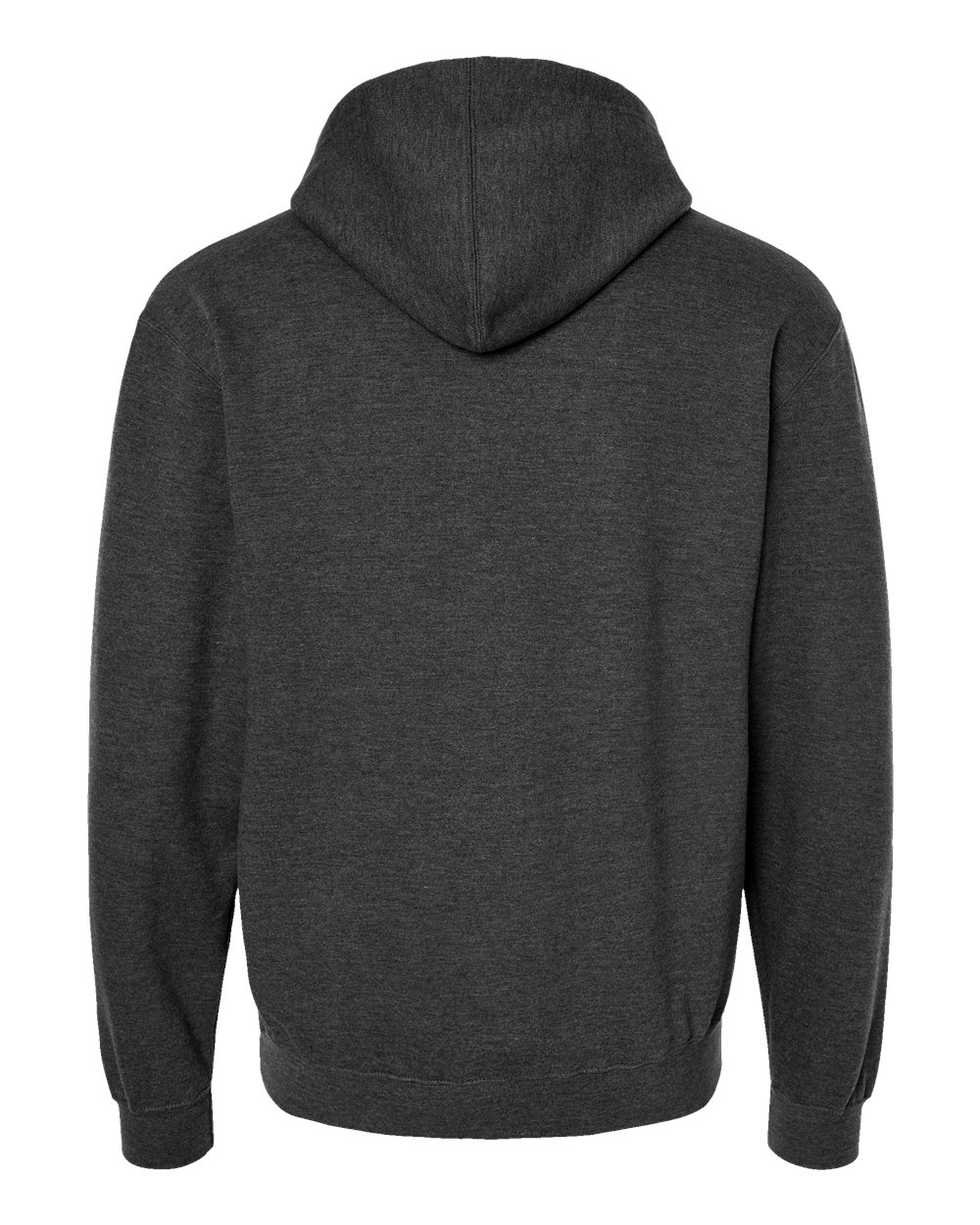 Unisex Fleece Hooded Sweatshirt - Back - B31359102 - Heather Graphite