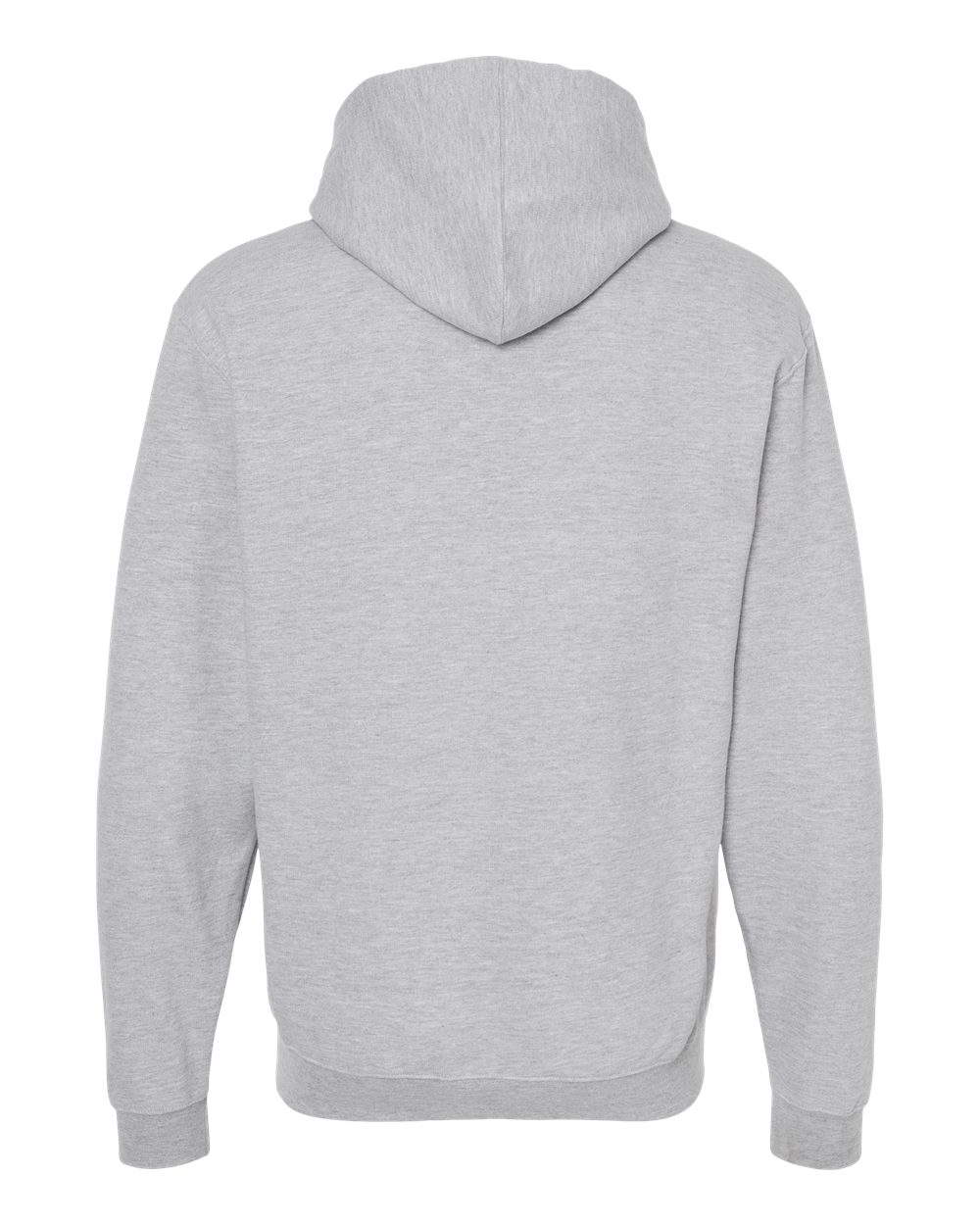 Unisex Fleece Hooded Sweatshirt - Back - B31359112 - Heather Grey