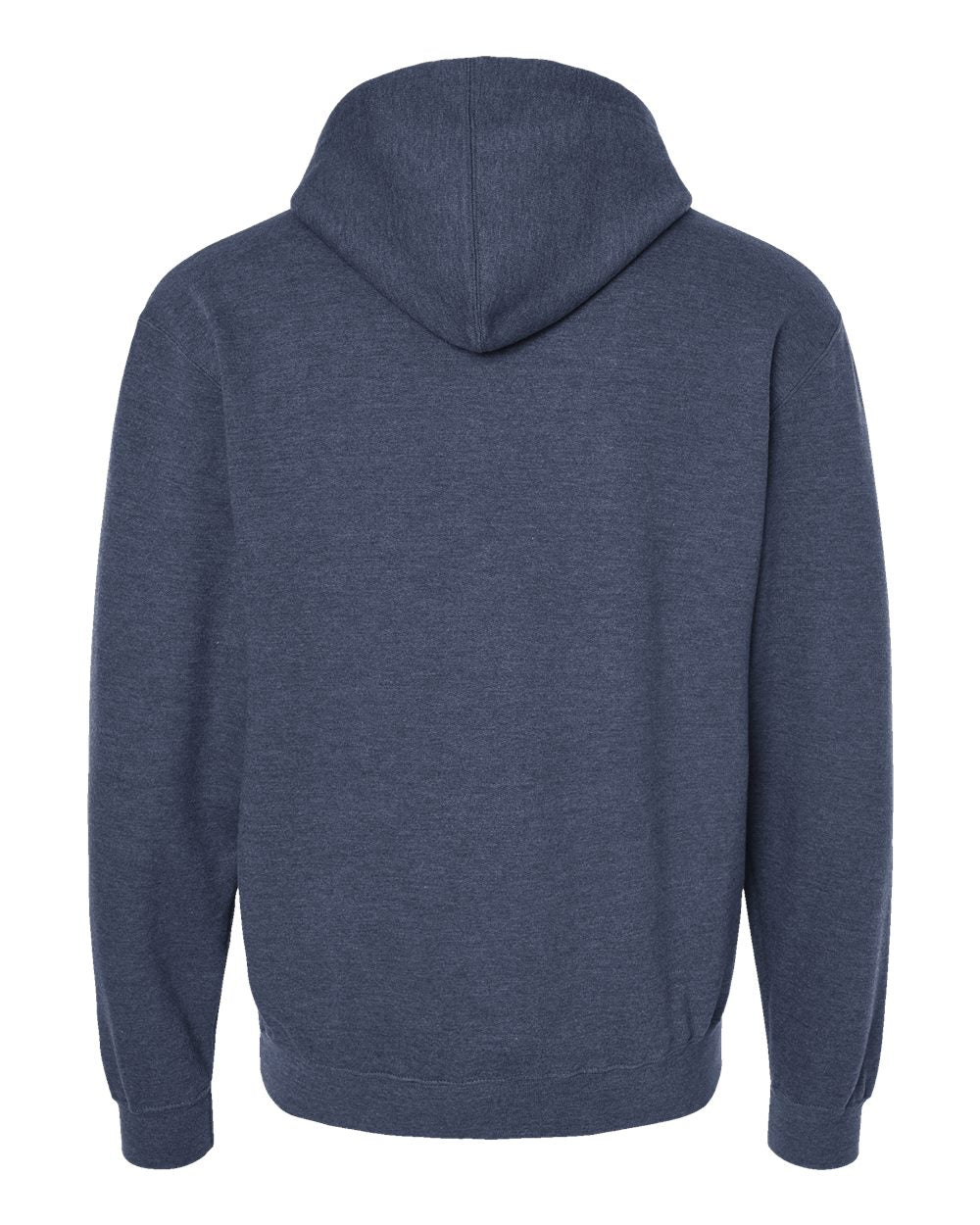 Unisex Fleece Hooded Sweatshirt - Back - B31359252 - Heather Denim