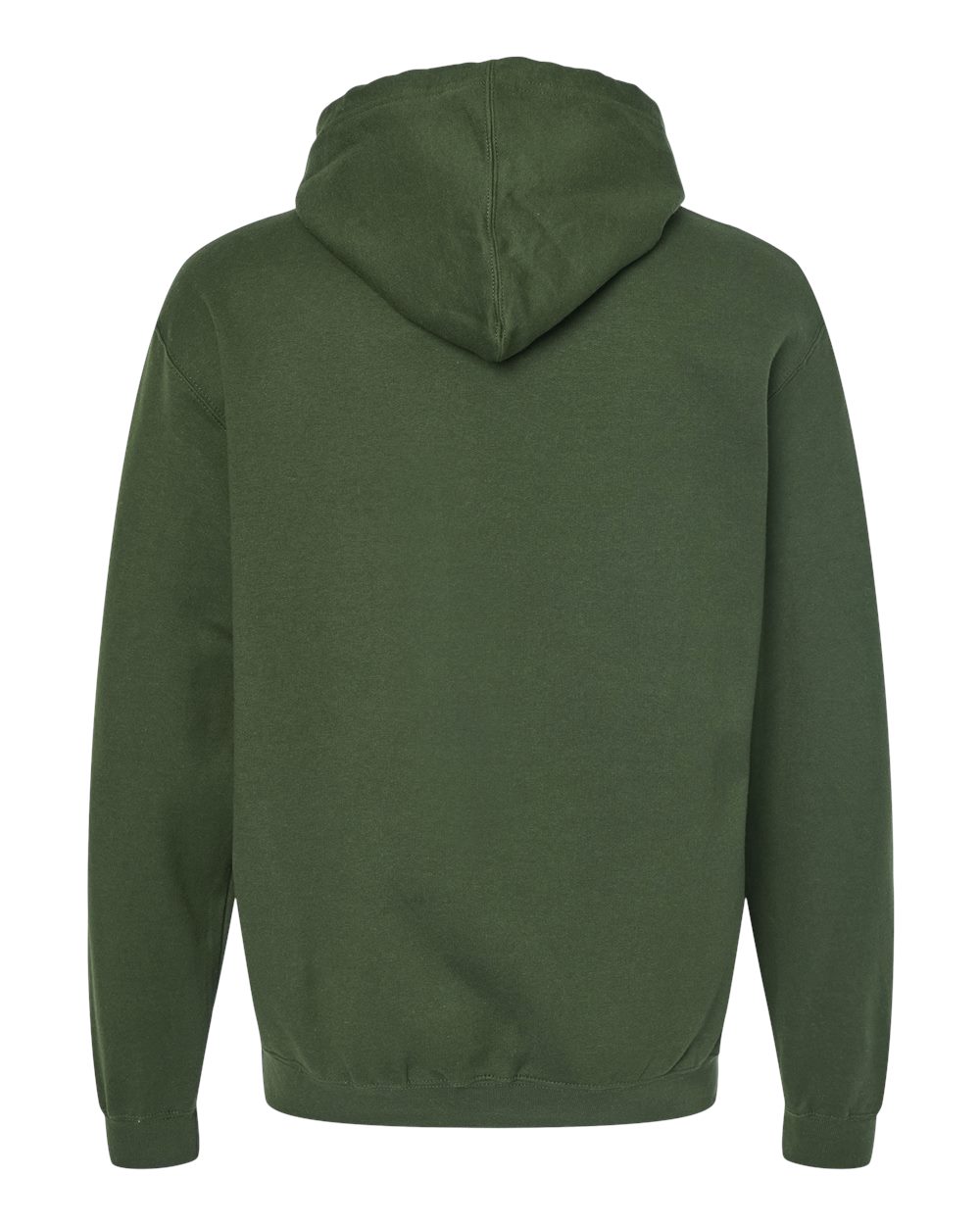 Unisex Fleece Hooded Sweatshirt - Back - B31359552 - Military Green