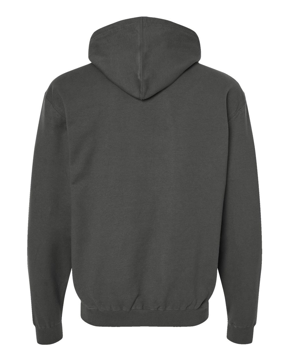 Unisex Fleece Hooded Sweatshirt - Back - B31359592 - Charcoal