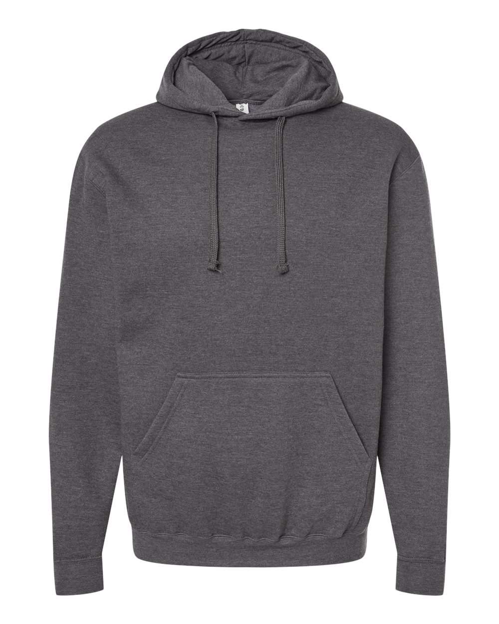 Unisex Fleece Hooded Sweatshirt - Front - B31359092 - Heather Charcoal