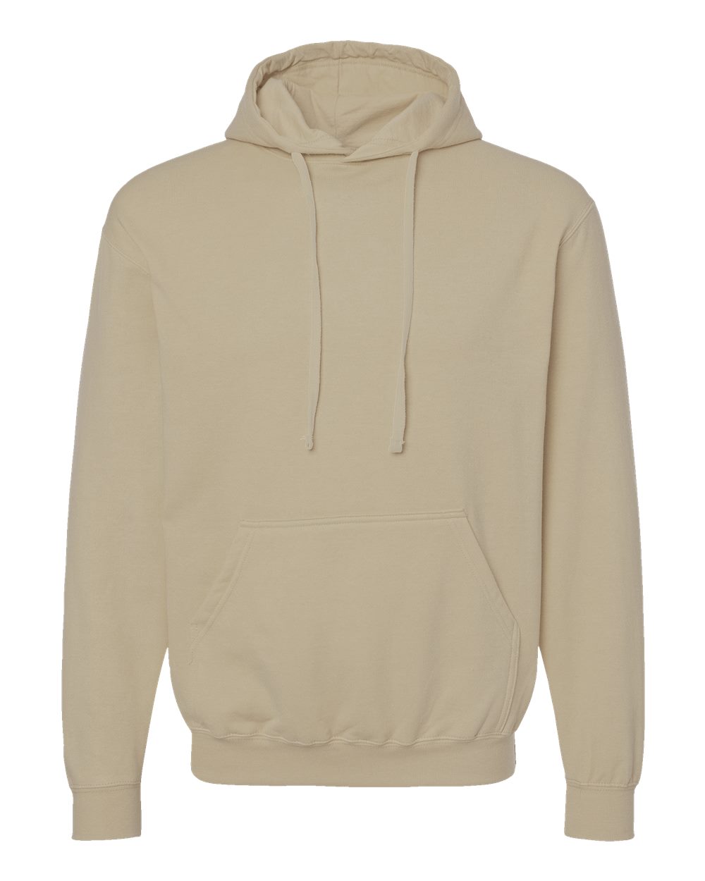 Unisex Fleece Hooded Sweatshirt - Front - B31359242 - Sand
