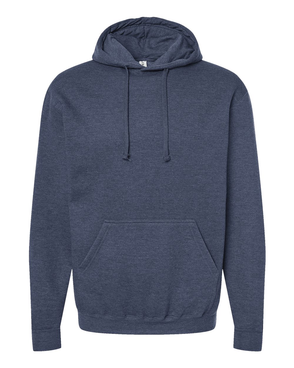Unisex Fleece Hooded Sweatshirt - Front - B31359252 - Heather Denim