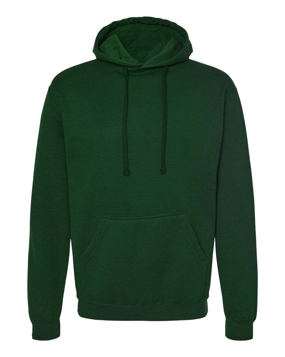 Unisex Fleece Hooded Sweatshirt - Front - B31359542 - Forest