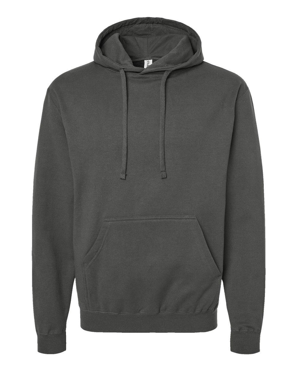 Unisex Fleece Hooded Sweatshirt - Front - B31359592 - Charcoal