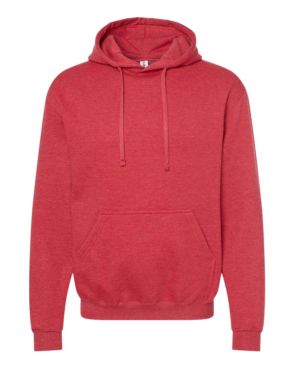 Unisex Fleece Hooded Sweatshirt - Front - B31359702 - Heather Red