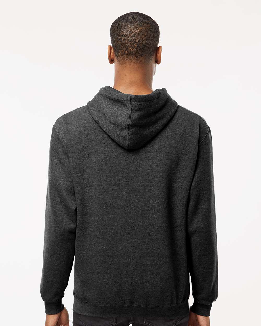 Unisex Fleece Hooded Sweatshirt - OnModelBack - B31359102 - Heather Graphite