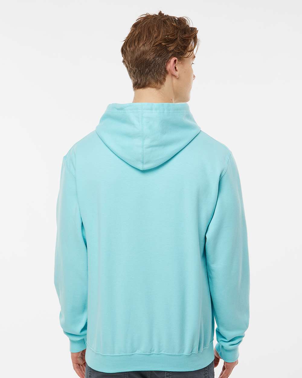 Unisex Fleece Hooded Sweatshirt - OnModelBack - B31359122 - Purist Blue