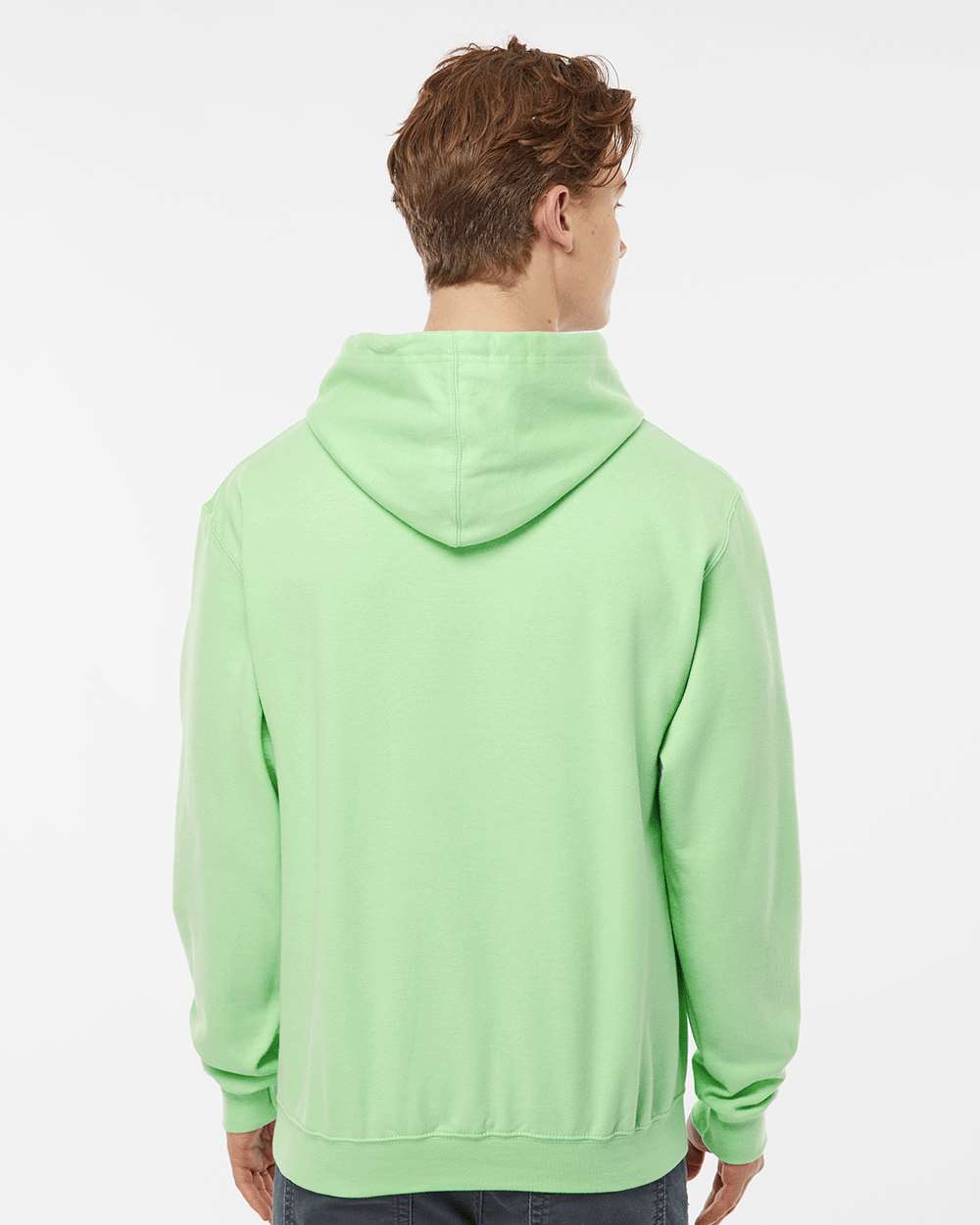 Unisex Fleece Hooded Sweatshirt - OnModelBack - B31359172 - Neo Mint