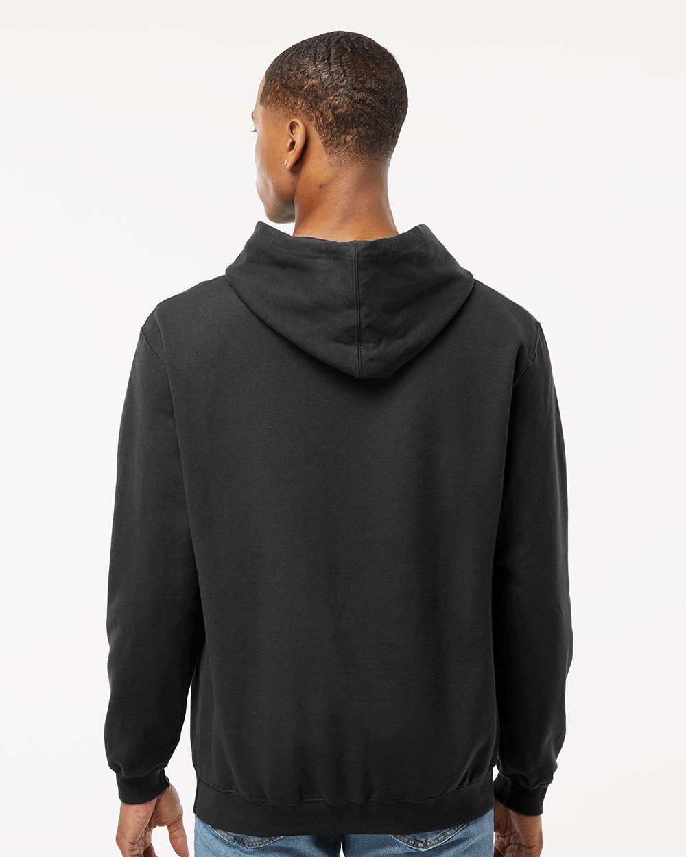 Unisex Fleece Hooded Sweatshirt - OnModelBack - B31359502 - Black