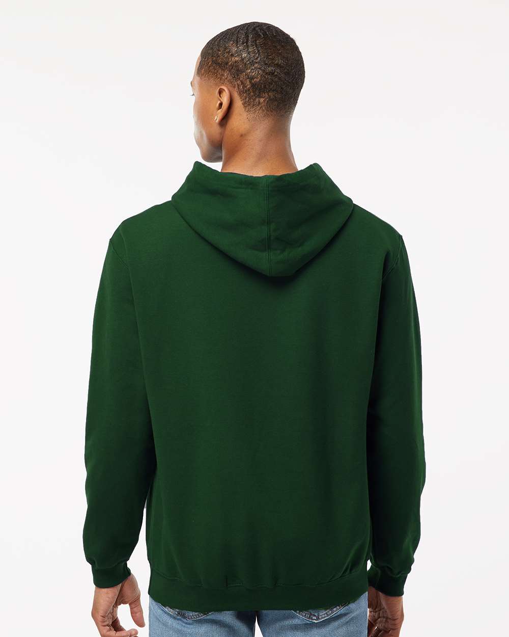 Unisex Fleece Hooded Sweatshirt - OnModelBack - B31359542 - Forest