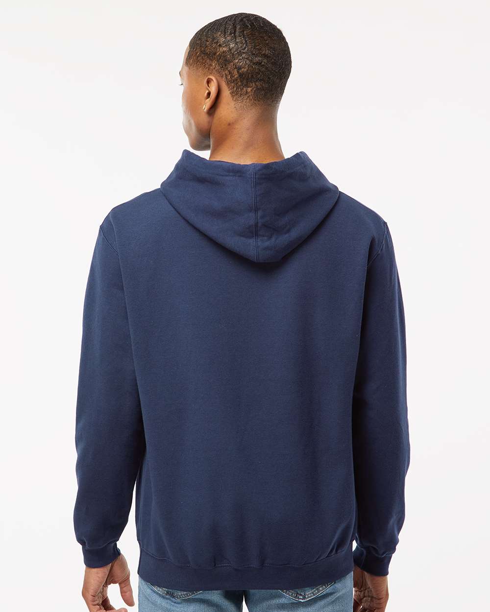 Unisex Fleece Hooded Sweatshirt - OnModelBack - B31359652 - Navy