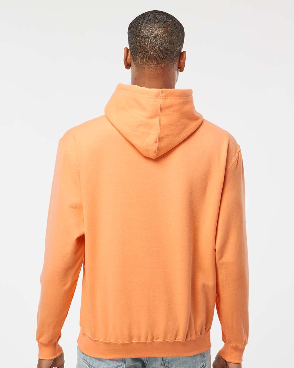 Unisex Fleece Hooded Sweatshirt - OnModelBack - B31359662 - Cantaloupe