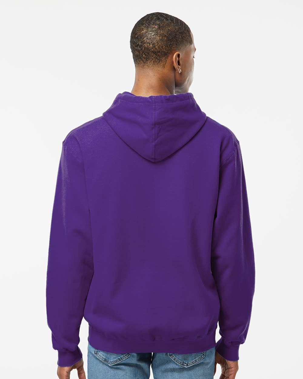 Unisex Fleece Hooded Sweatshirt - OnModelBack - B31359672 - Purple
