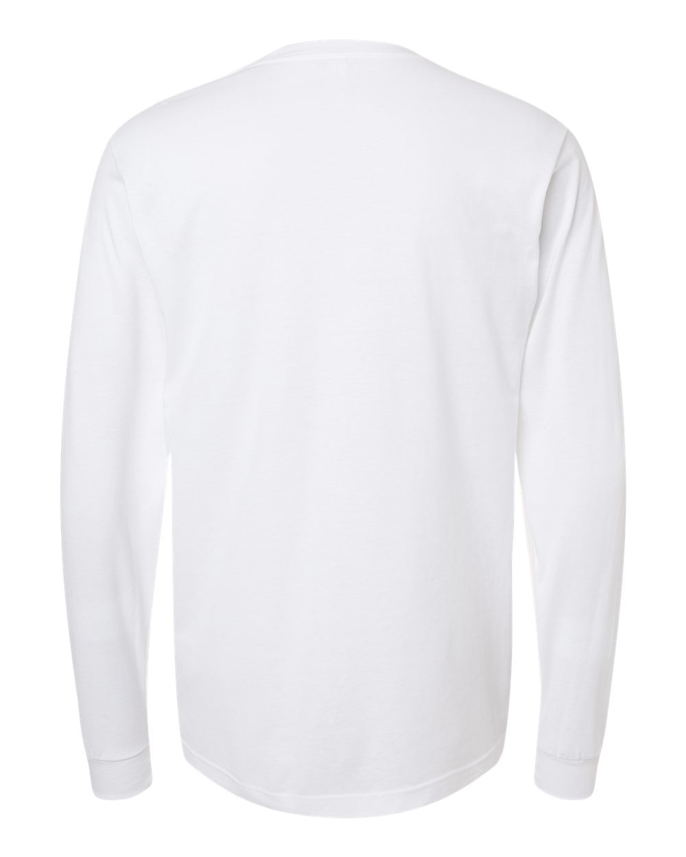 Unisex Fine Jersey Long Sleeve T-Shirt - Back - B00059002 - White