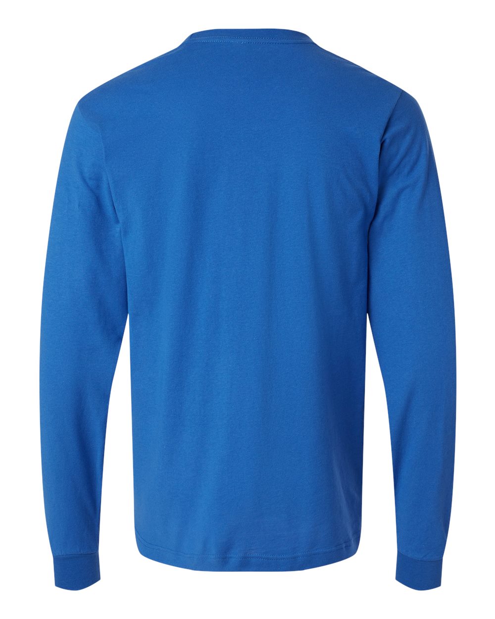 Unisex Fine Jersey Long Sleeve T-Shirt - Back - B00059342 - Royal