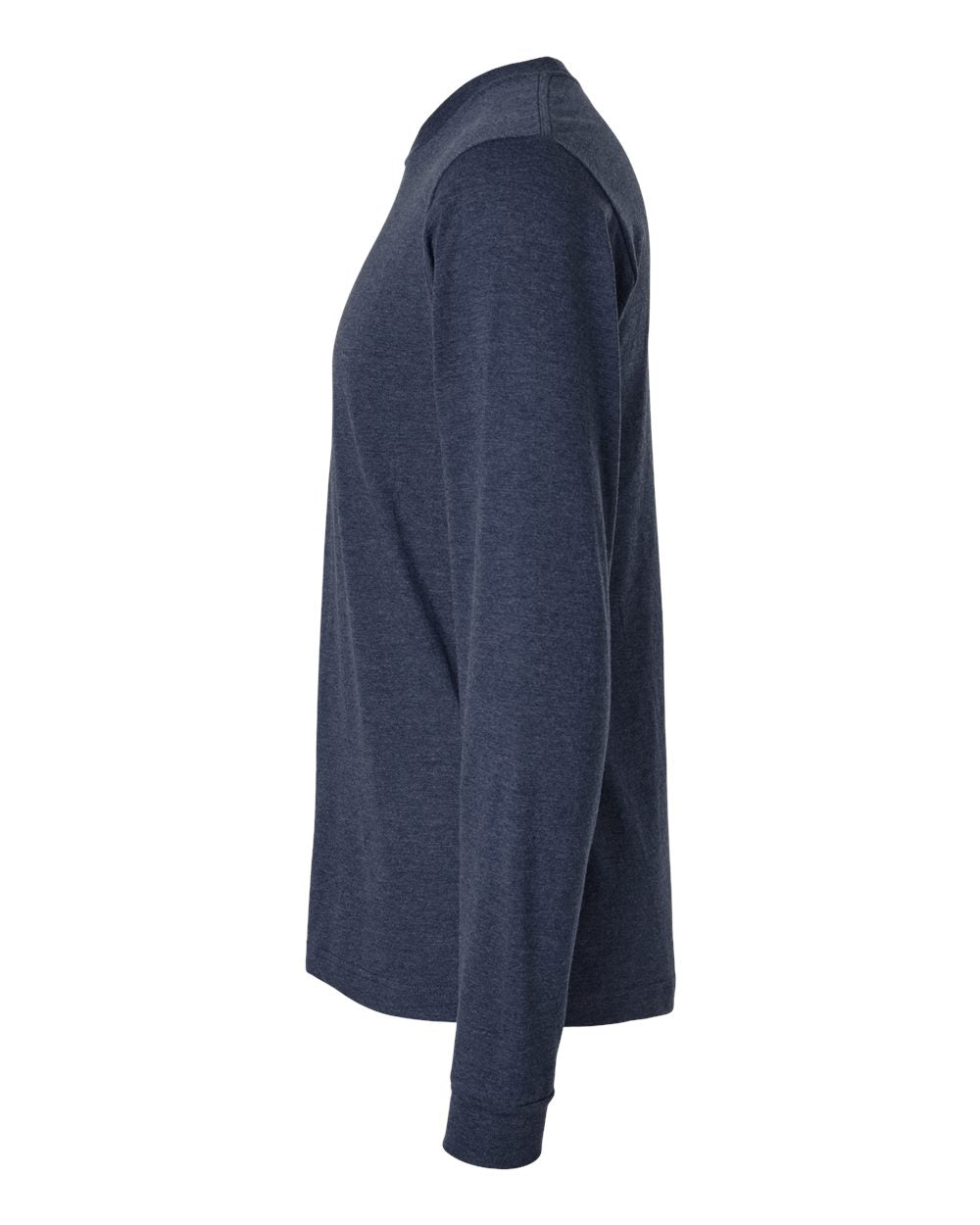 Unisex Fine Jersey Long Sleeve T-Shirt - DirectSide - B00059142 - Heather Denim