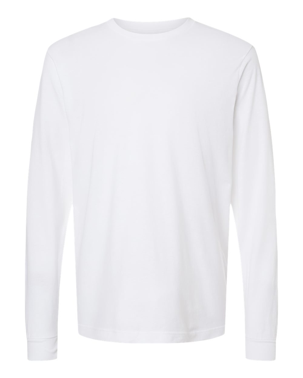Unisex Fine Jersey Long Sleeve T-Shirt - Front - B00059002 - White