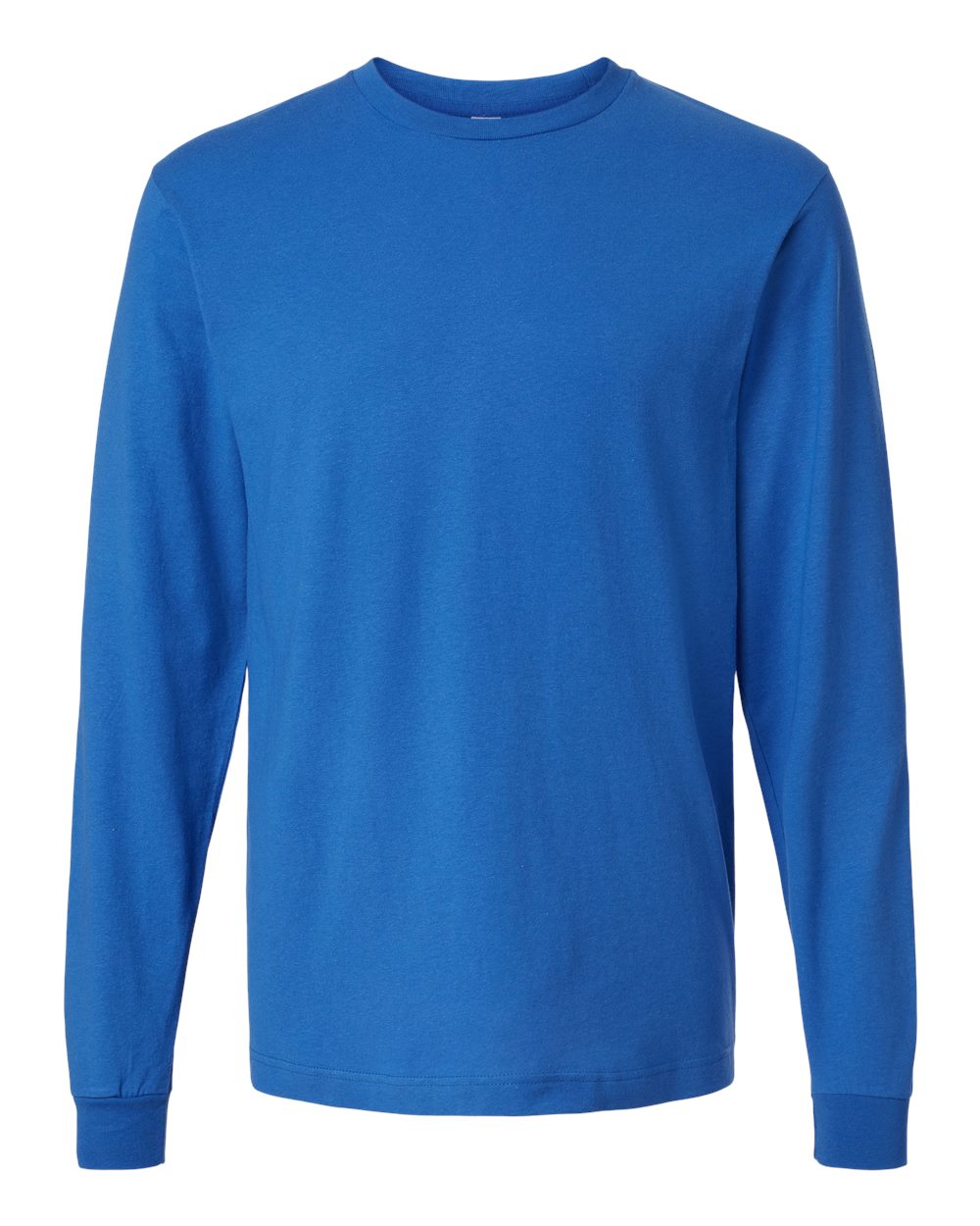 Unisex Fine Jersey Long Sleeve T-Shirt - Front - B00059342 - Royal