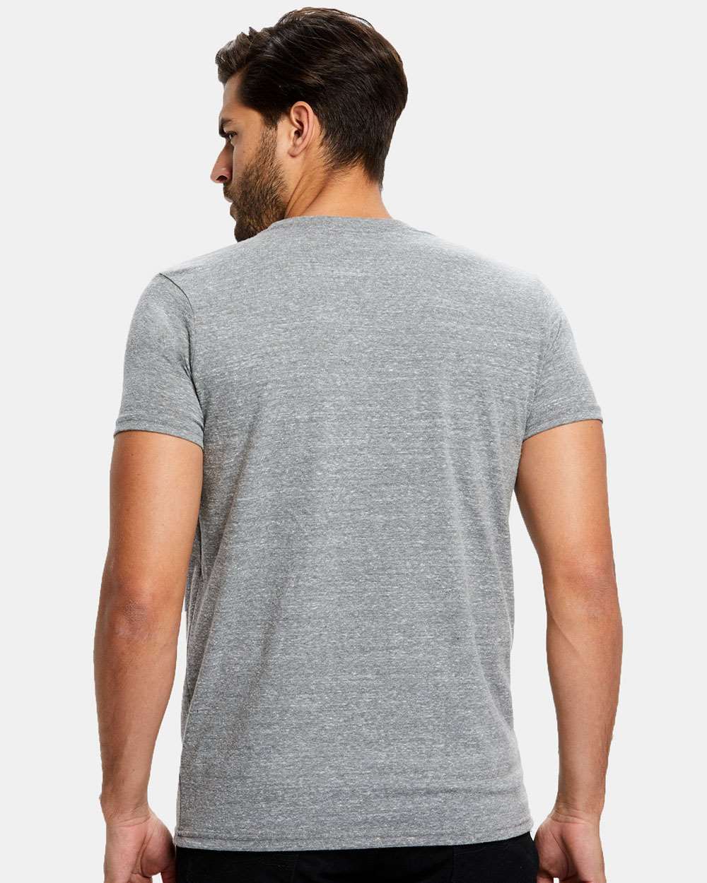 Unisex Tri-Blend T-Shirt - OnModelBack - B10673102 - Tri Grey
