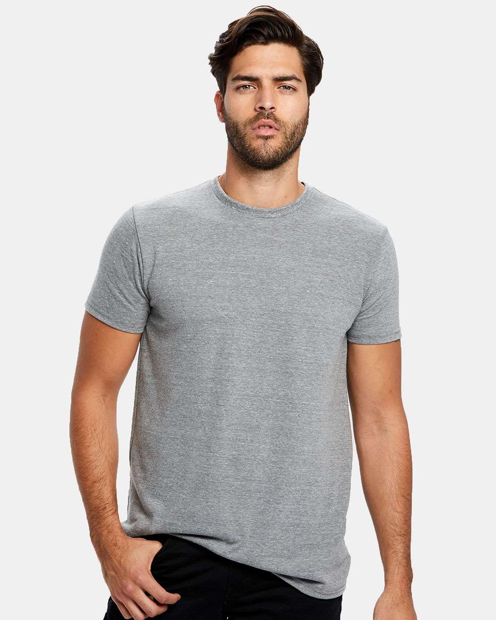 Unisex Tri-Blend T-Shirt - OnModelFront - B10673102 - Tri Grey