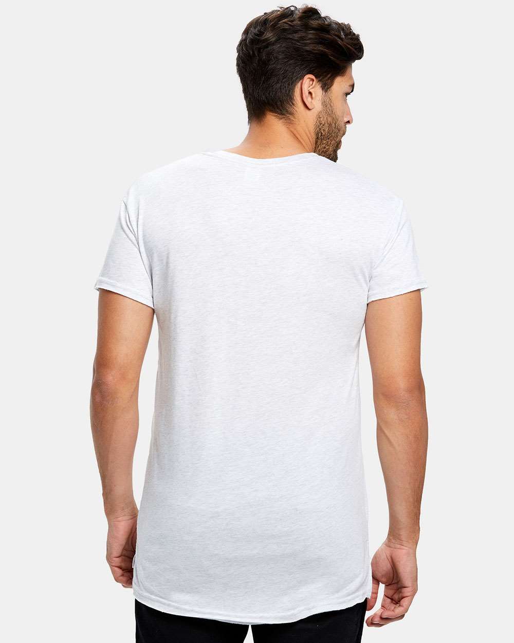Unisex Skater T-Shirt - OnModelBack - B10973095 - Tri-Ash