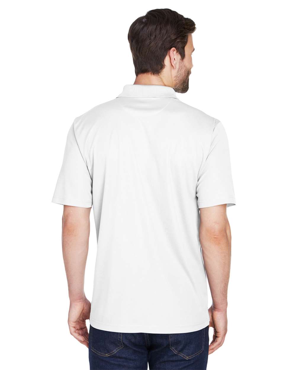 Men's Cool & Dry Mesh Piqué Polo - OnModelBack - B883E1003 - White