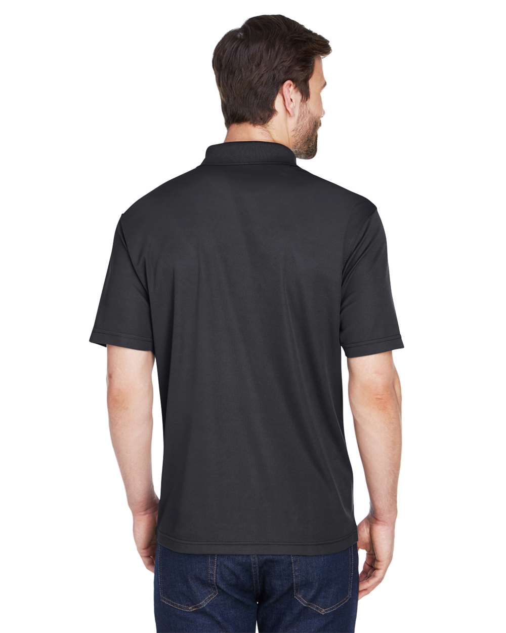 Men's Cool & Dry Mesh Piqué Polo - OnModelBack - B883E1503 - Black