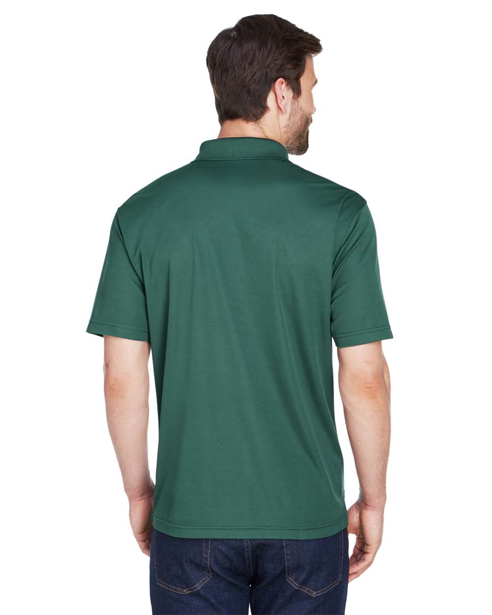 Men's Cool & Dry Mesh Piqué Polo - OnModelBack - B883E1543 - Forest Green