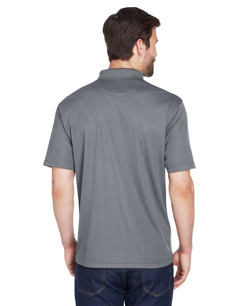 Men's Cool & Dry Mesh Piqué Polo - OnModelBack - B883E1623 - Charcoal