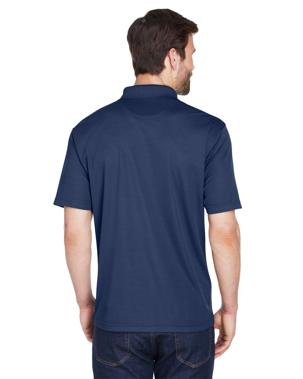Men's Cool & Dry Mesh Piqué Polo - OnModelBack - B883E1653 - Navy