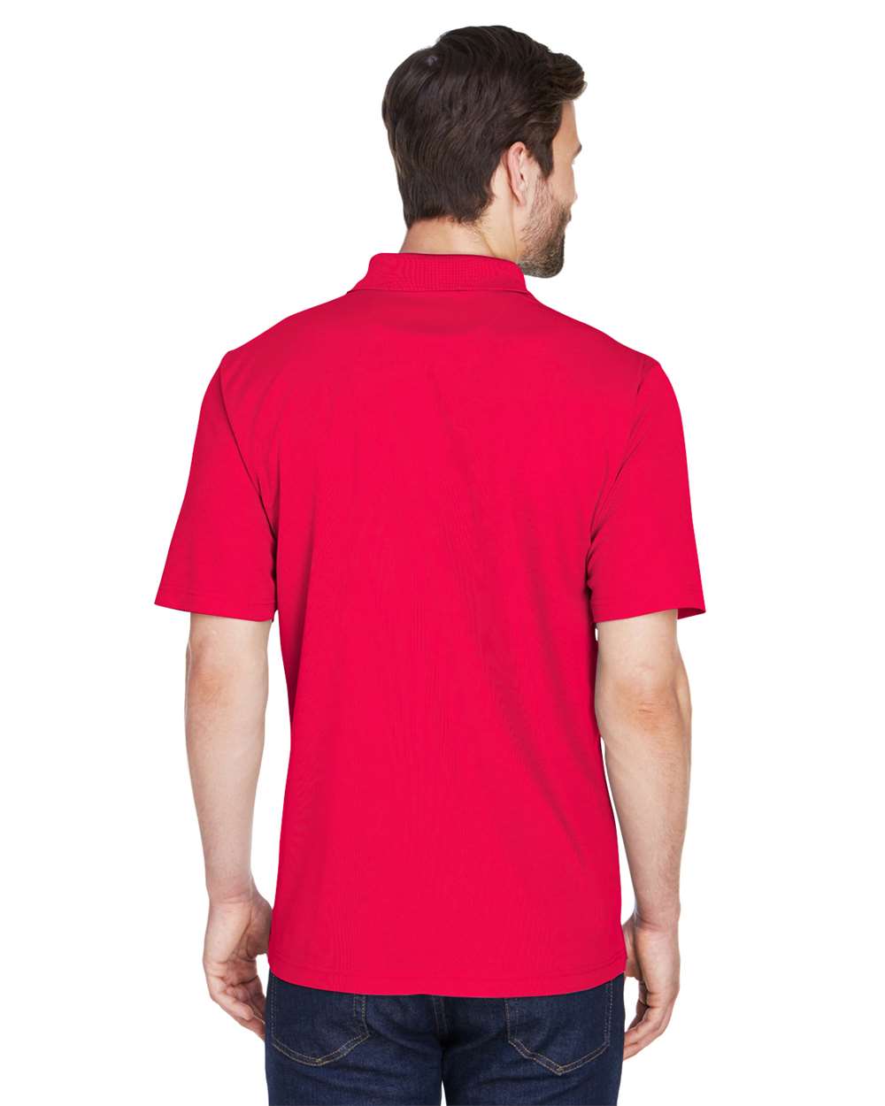 Men's Cool & Dry Mesh Piqué Polo - OnModelBack - B883E1703 - Red