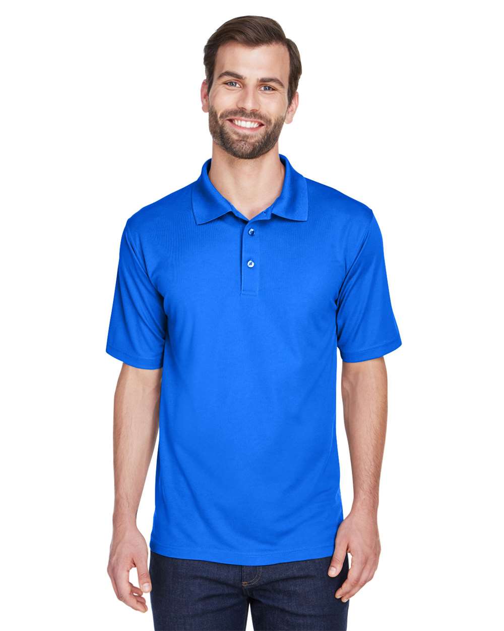 Men's Cool & Dry Mesh Piqué Polo - OnModelFront - B883E1753 - Royal