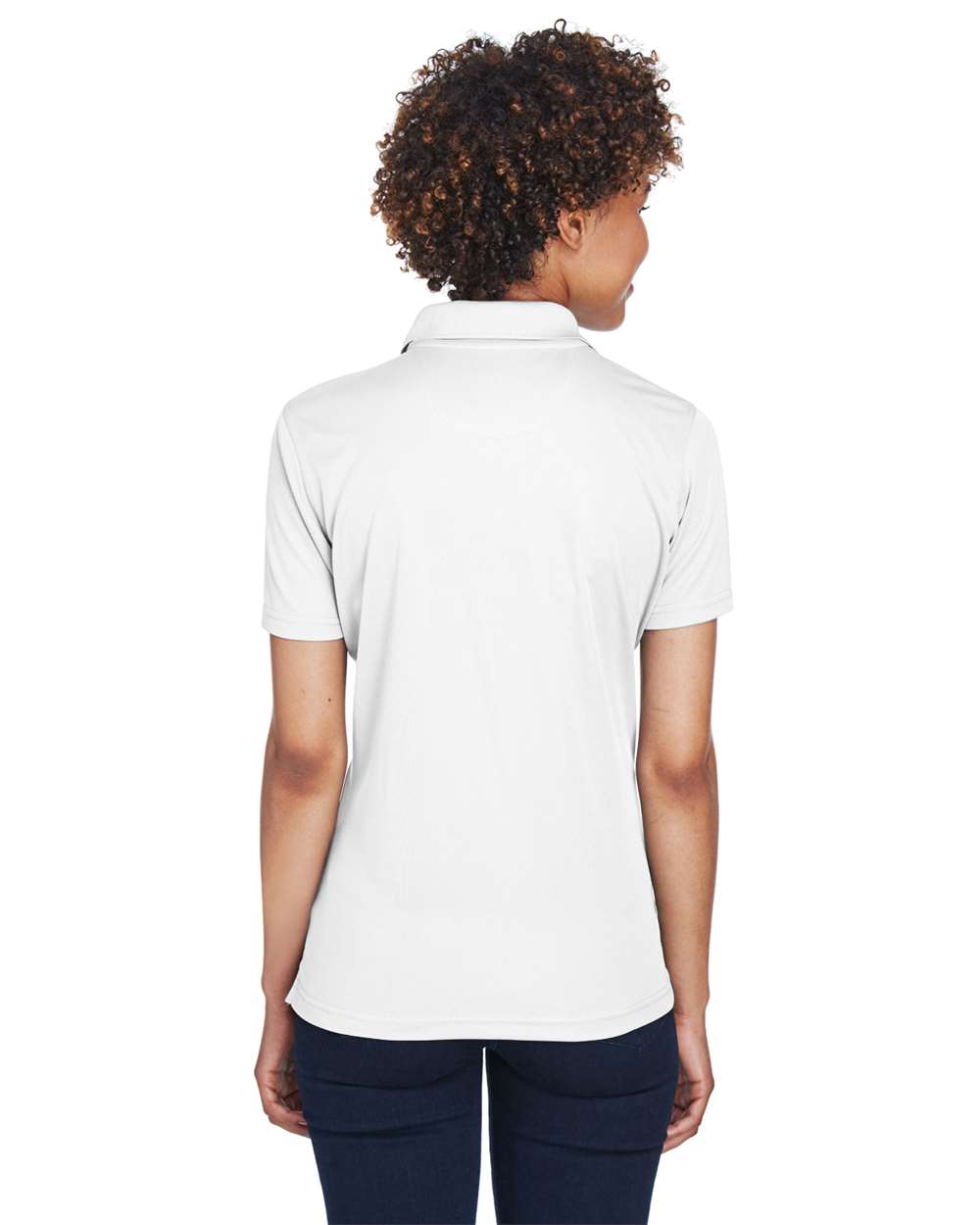 Women's Cool & Dry Mesh Piqué Polo - OnModelBack - B884E1003 - White