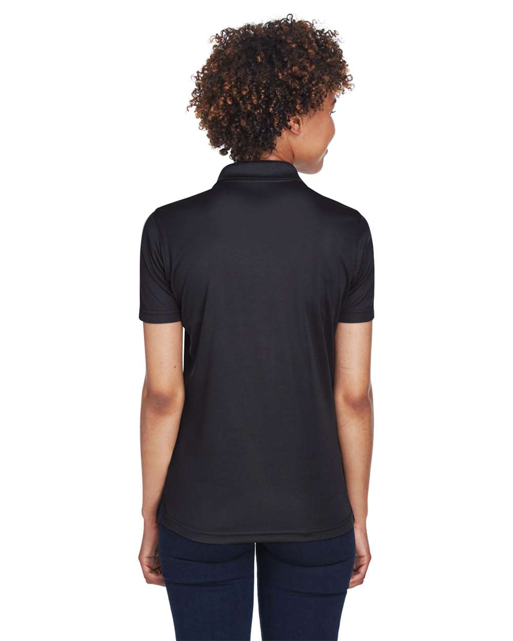 Women's Cool & Dry Mesh Piqué Polo - OnModelBack - B884E1503 - Black