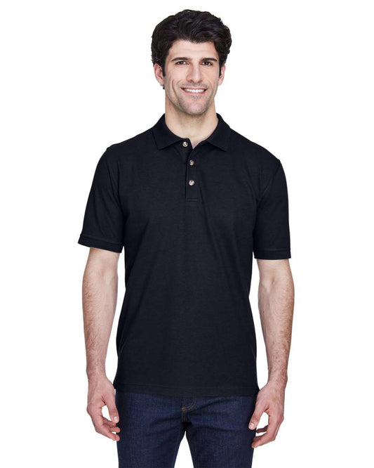 Men's Classic Piqué Polo - OnModelFront - B922E1503 - Black