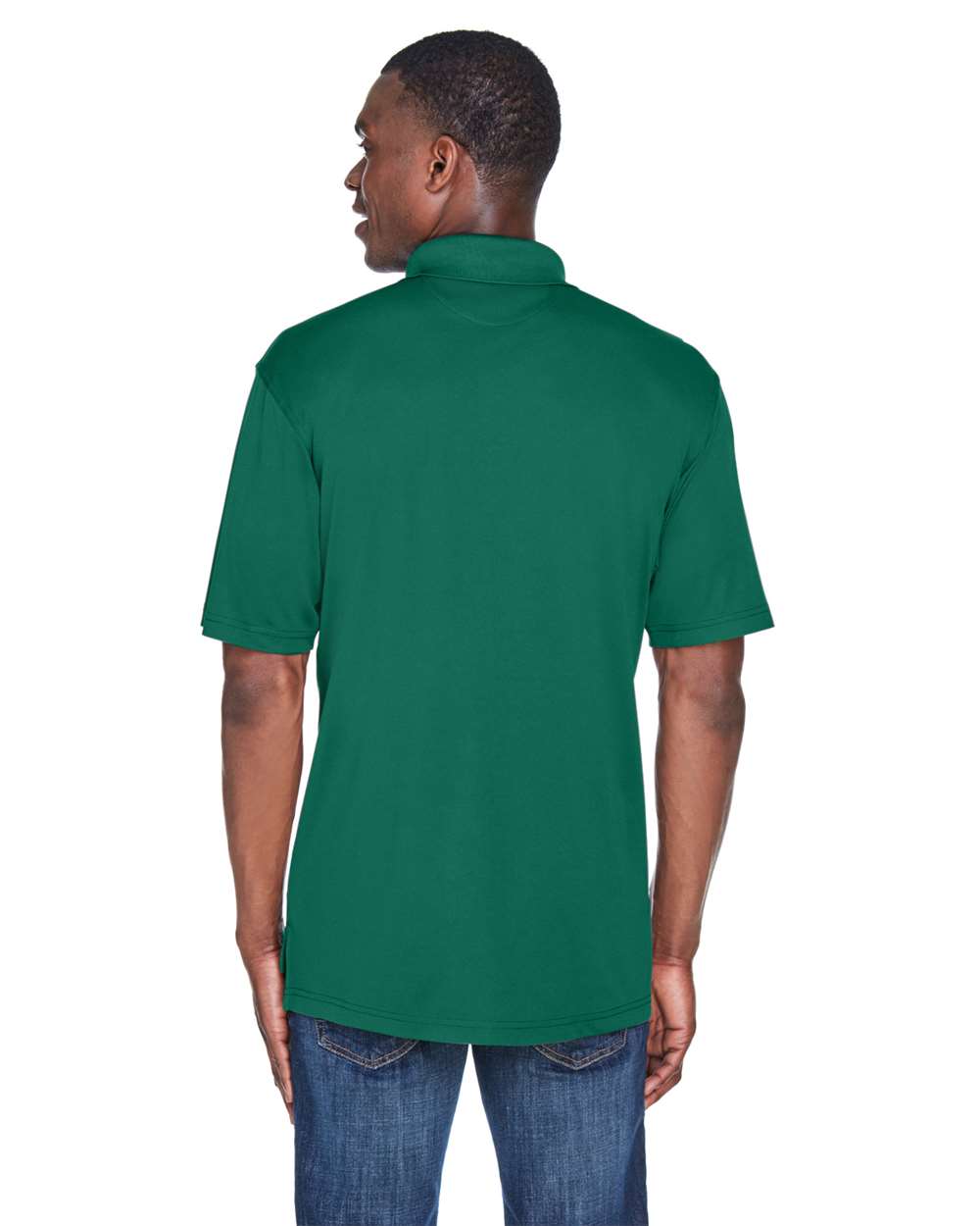Men's Cool & Dry Sport Performance Interlock Polo - OnModelBack - B911E1543 - Forest Green