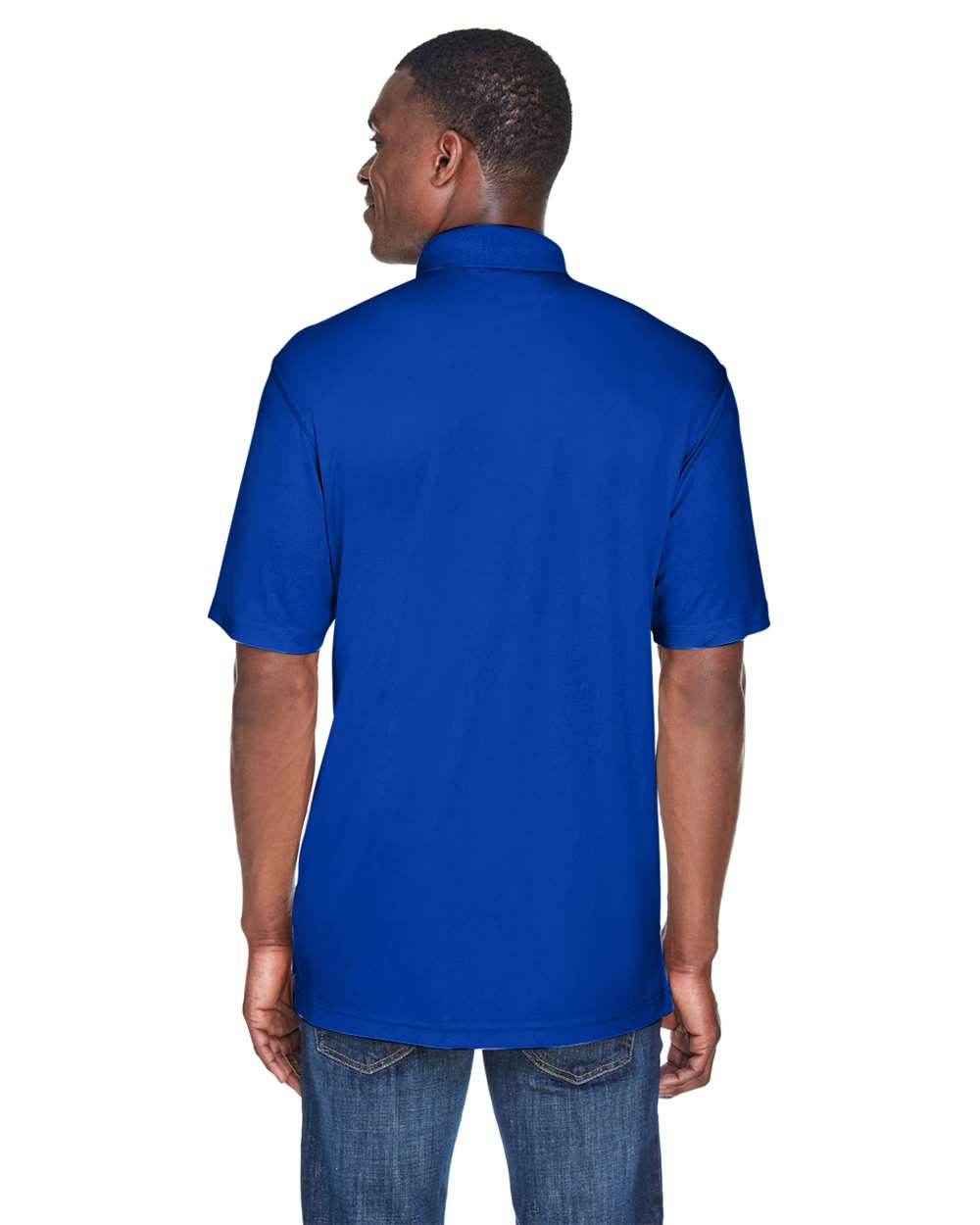 Men's Cool & Dry Sport Performance Interlock Polo - OnModelBack - B911E1753 - Royal