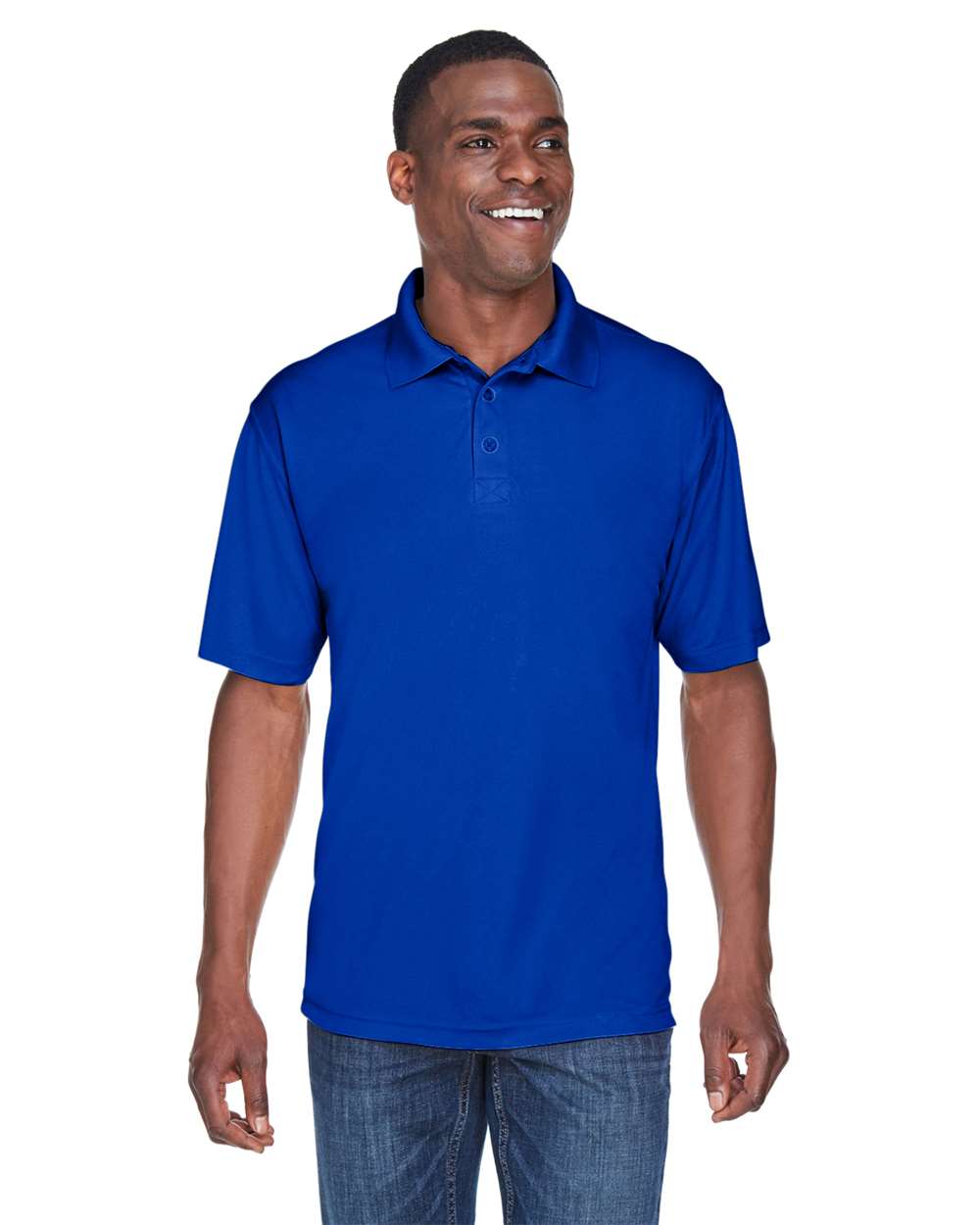 Men's Cool & Dry Sport Performance Interlock Polo - OnModelFront - B911E1753 - Royal