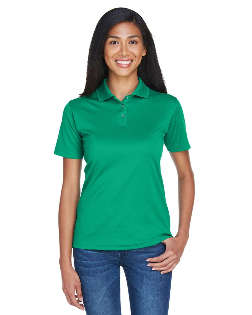 Women's Cool & Dry Sport Polo - OnModelFront - B897E1602 - Kelly