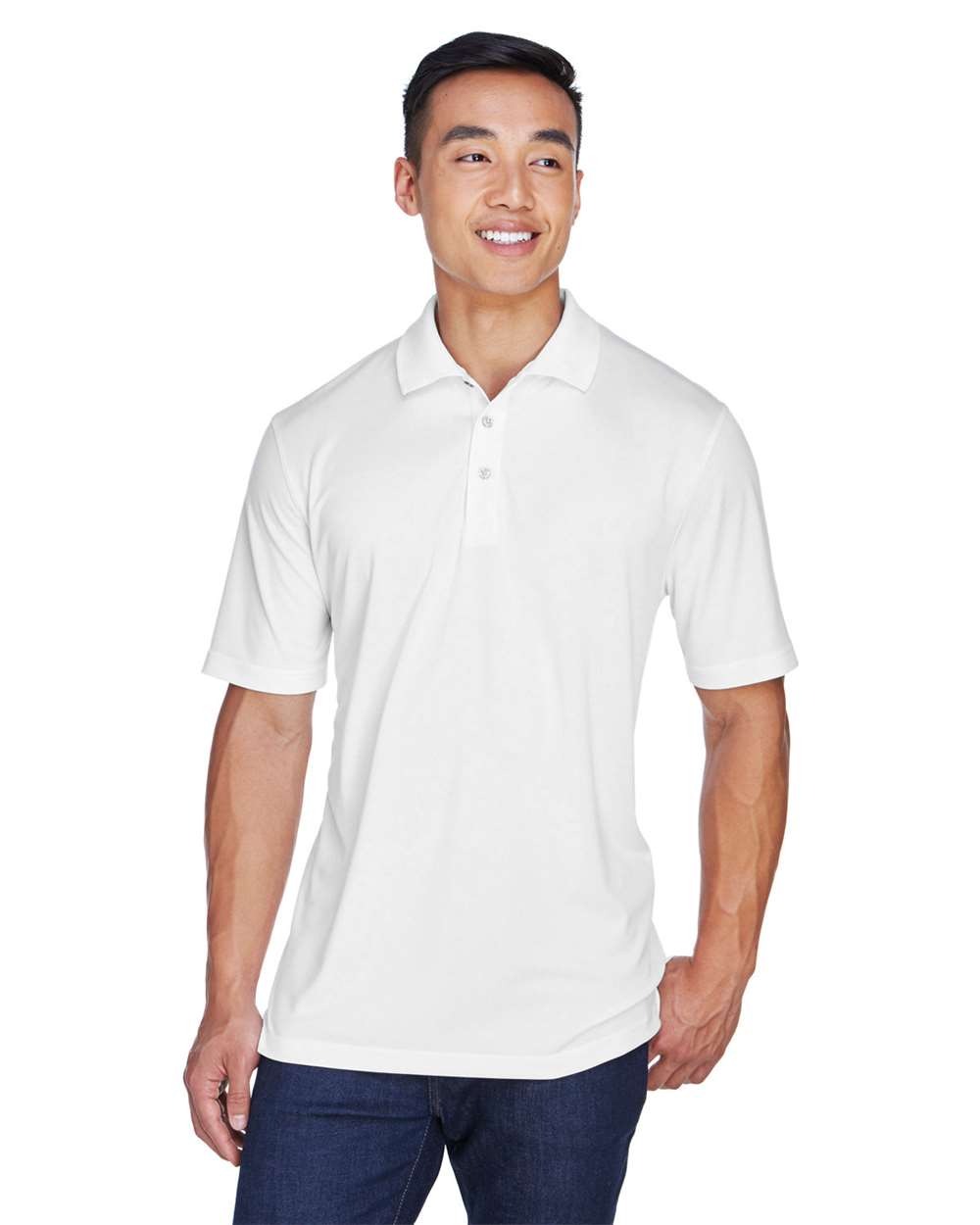 Men's Cool & Dry Sport Polo - OnModelFront - B898E1003 - White