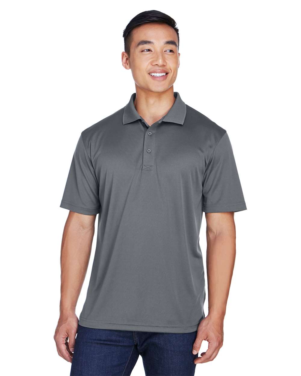 Men's Cool & Dry Sport Polo - OnModelFront - B898E1623 - Charcoal
