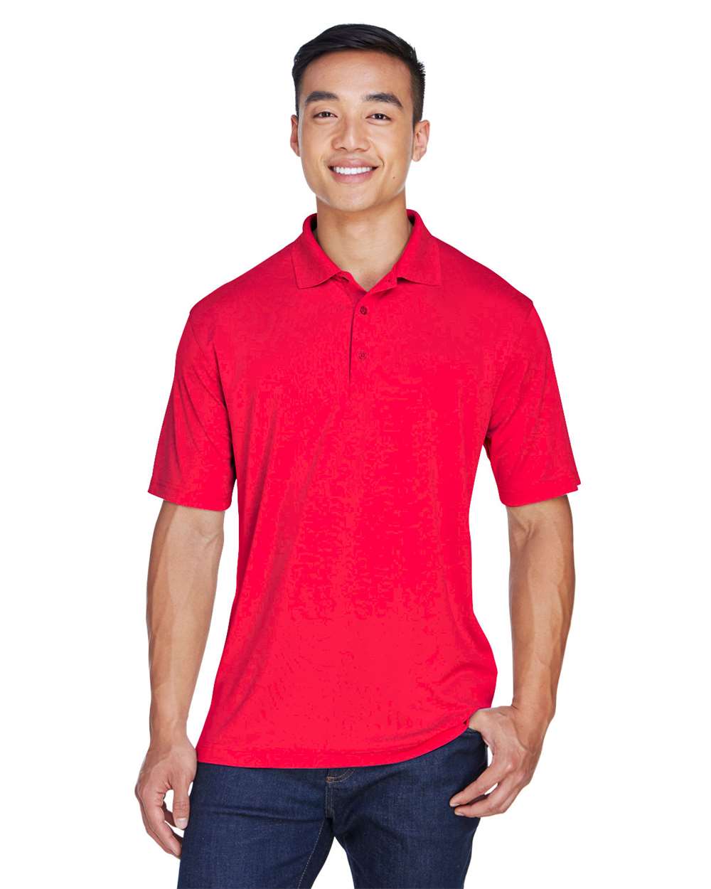Men's Cool & Dry Sport Polo - OnModelFront - B898E1703 - Red